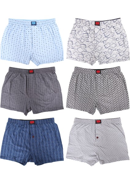 Erkek Boxer Likralı 6'lı Premium Paket