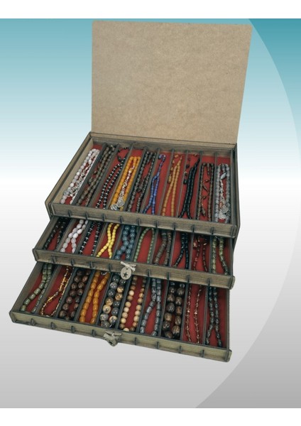 Kişiye Özel Ahşap Tesbih Koleksiyon Kutusu, Aksesuar Kutusu, Tesbihlik (30 Tesbihlik) fırsatları