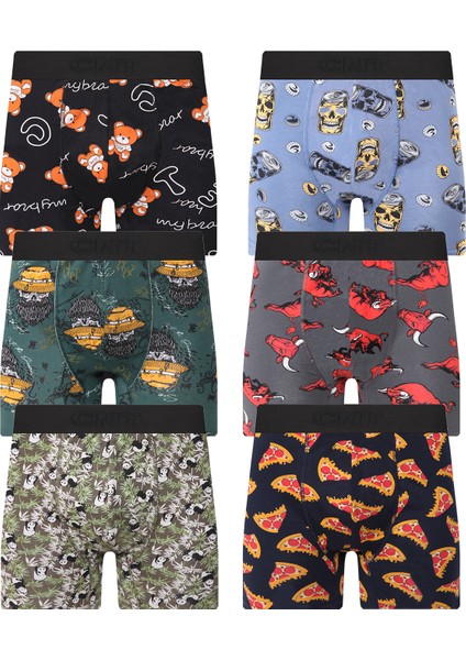 Erkek Boxer Likralı 6'lı Premium Paket fiyatları