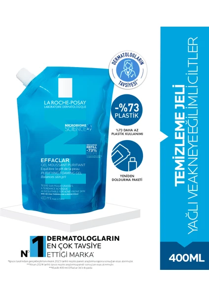 Effaclar Refill Yağlı Ciltler Için Temizleme Jeli 400ml