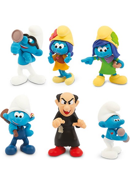 Şirinler 6'lı Figür Seti PUF14000 - Gargamel Figürlü Set