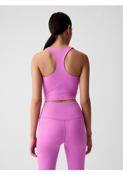 Kadın Pembe Gapfit Halter Yaka Crop Spor Üst