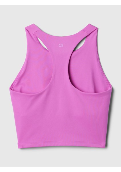 Kadın Pembe Gapfit Halter Yaka Crop Spor Üst