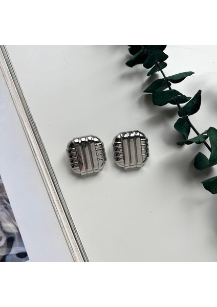 Silver Kare Küpe