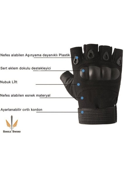 Yarım Parmak Taktik Eldiven Bisiklet Motosiklet Outdoor Eldiven