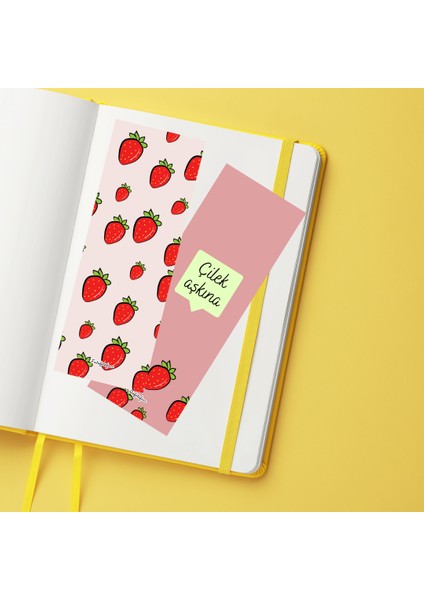 Çilekli Kitap Ayracı 2'li