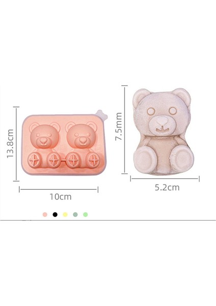 Teddy Bear Şekilli Buz Küpü Kalıp Silikon Viski Büyük Buz Tepsisi Kapaklı 2023 Mutfak Ev Serin Yaz (Yurt Dışından) modelleri