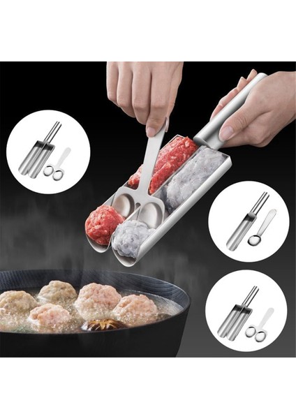 Köfte Kaşık Makinesi, Köfte Şekli Top Makinesi, Paslanmaz Çelik Mutfak Manuel Köfte Makinesi, Yapışmaz Köfte Makinesi (Yurt Dışından)