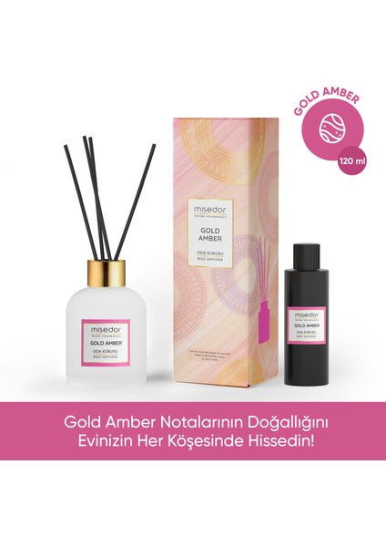 Gold Amber Çubuklu Oda Kokusu 120 ml