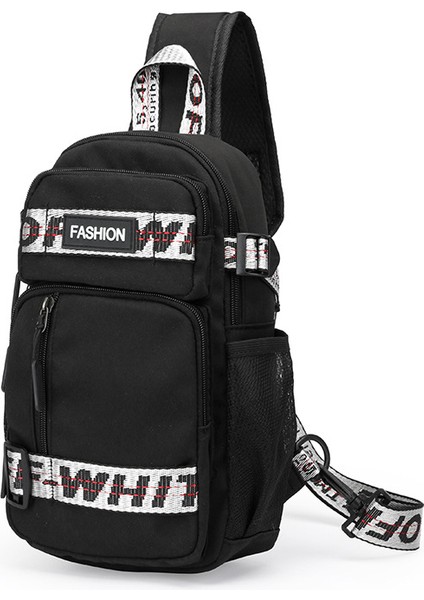 Kişiselleştirilmiş Göğüs Çantası Erkek Crossbody Çanta Alet Çantası Rahat Omuz Çantası Büyük Kapasiteli Sırt Çantası (Yurt Dışından)