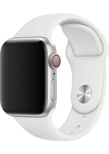 Apple Watch 3 4 5 6 7 8 9 Se Uyumlu 38-40-41MM Klasik Silikon Kordon 3'lü Set Siyah, Beyaz, Kırmızı