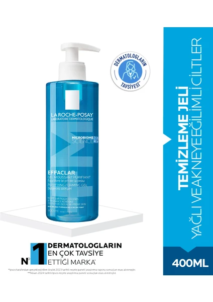 Effaclar Yüz Temizleme Jeli 400 ml- Yağlı ve Akneye Eğilimli Ciltler İçin