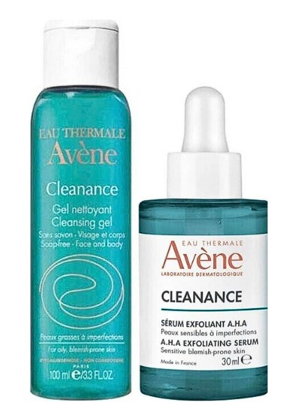 Cleanance A.h.a Exfoliating Serum 30 ml + Cleanance Cleansing Gel 100 ml Hediyeli Bakım Kiti