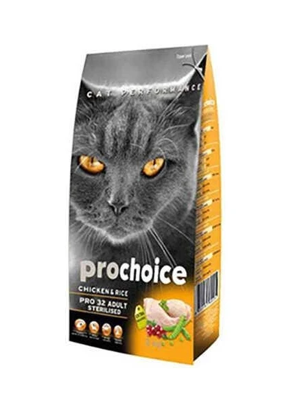 Pro Choice Pro32 Tavuklu ve Pirinçli Kısırlaştırılmış Kedi Maması 2 Kg