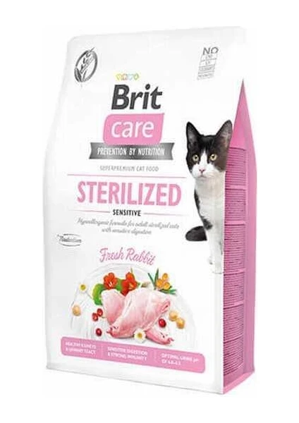 Brit Care Hipoalerjenik Sterilized Sensitive Tavşanlı Tahılsız Kısırlaştırımış Kedi Maması 7 Kg