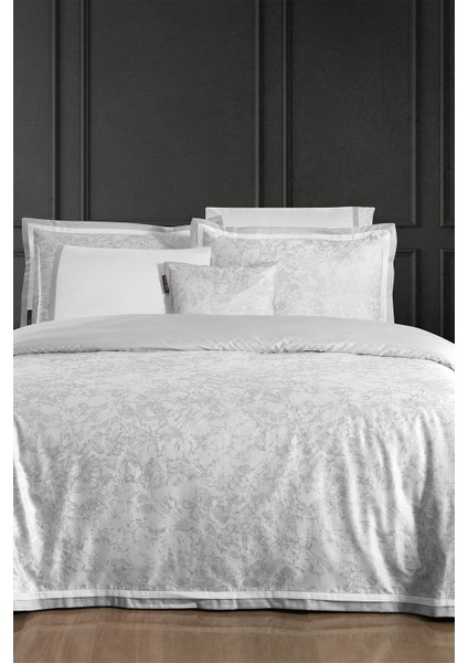 Laney Gri Çift Kişilik %100 Pamuk Saten "400 Tc" Nevresim Takımı