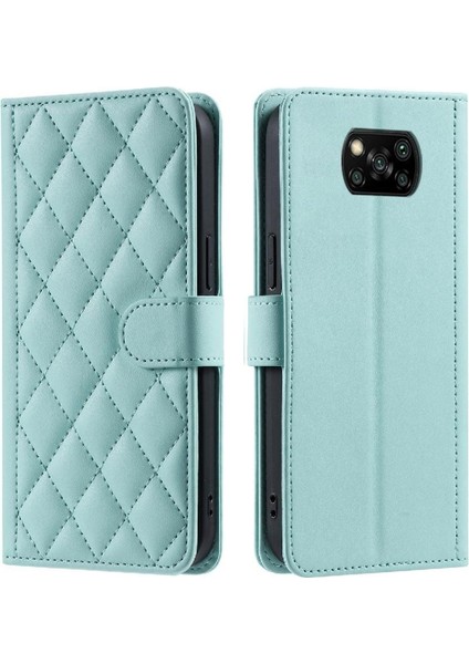Telefon Kılıfı Için Xiaomi Poco X3/x3 Pro/x3 Nfc El Kayışı Manyetik Kart Flip (Yurt Dışından)