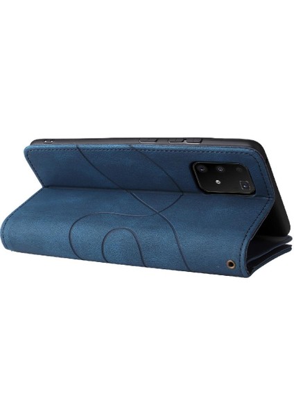 Kart Yuvası Standı Iki Renkli Dikiş ile Samsung Galaxy S10 Lite Için Kılıf (Yurt Dışından)