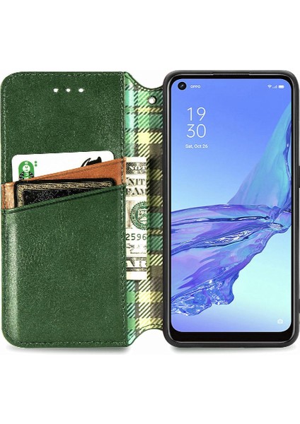 SZY Market Oppo A53 2020 Flip Kapak Için Kılıf Moda Tasarım Deri Kılıf Zarif (Yurt Dışından)