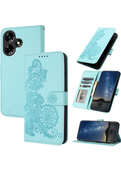 Telefon Kılıfı Infinix Hot 30 Bilek Kayışlı Manyetik Koruyucu Cüzdan Koruyucu Kapaklı Telefon Kılıfı (Yurt Dışından)