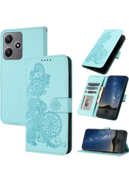 Telefon Kılıfı Xiaomi Redmi 12 Bilek Kayışlı Manyetik Koruyucu Cüzdan Koruyucu Kapaklı Telefon Kılıfı (Yurt Dışından)