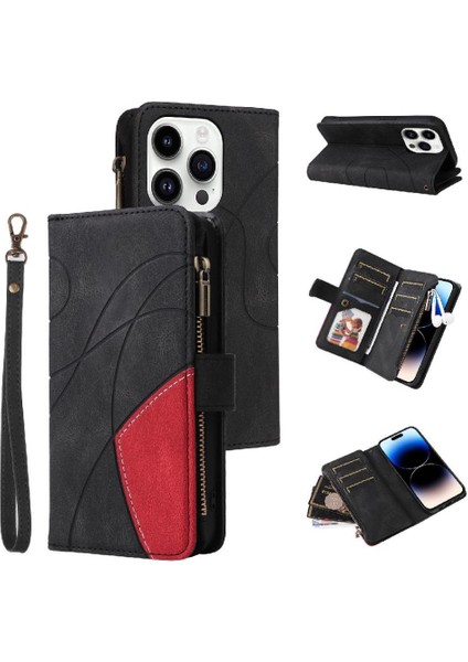 Kart Yuvası Standı ile IPhone 14 Pro Max Kickstand Koruyucu Kılıf (Yurt Dışından)