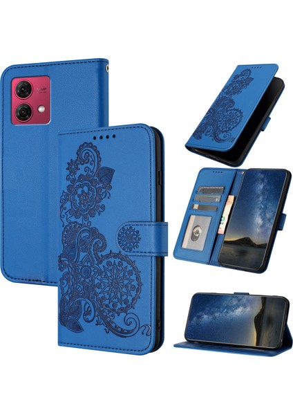 Telefon Kılıfı Motorola Moto G84 5g Bilek Kayışlı Manyetik Koruyucu Cüzdan Koruyucu Kapaklı Telefon Kılıfı (Yurt Dışından)