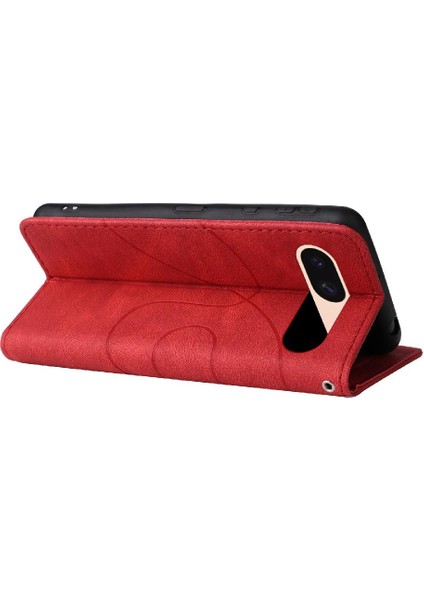 Kart Yuvası Standı Iki Renkli Dikiş Pu Flip ile Google Piksel 8A Için Kılıf (Yurt Dışından) indirimleri