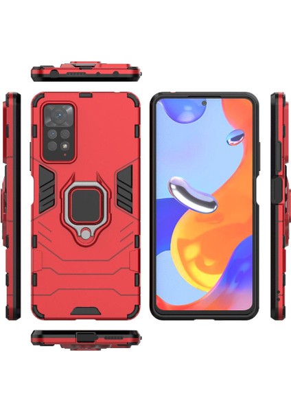 Xiaomi Redmi Için Not 11 Pro 360 &deg; Dönen Halka Darbeye Kapak Damla (Yurt Dışından) modelleri