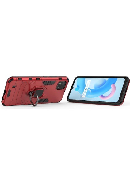 Realme C20 Kickstand Darbeye Kapak Için Kılıf 360 &deg; Dönen Halka Askeri (Yurt Dışından) indirimleri