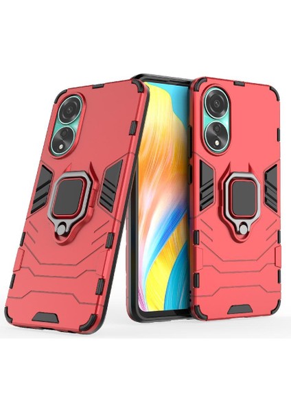 Oppo A58 4g Için Kılıf 360 &deg; Dönen Halka Darbeye Kapak Kickstand Askeri (Yurt Dışından)