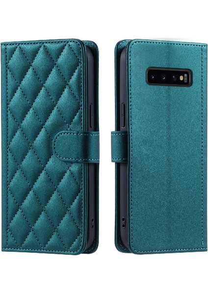 Samsung Galaxy S10 Manyetik Kapak Için Telefon Kılıfı Folyo Cüzdan Kafes El (Yurt Dışından)