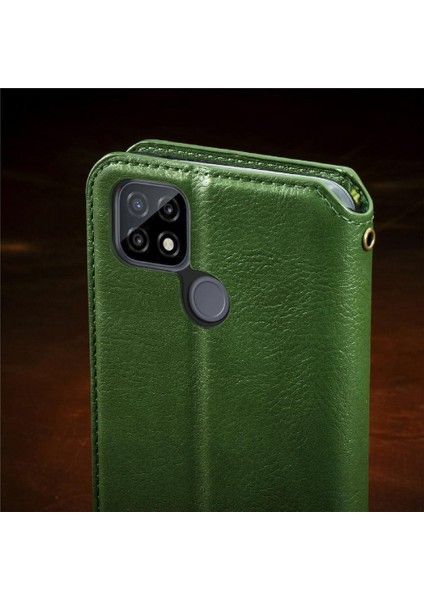 Oppo Realme C21Y Cüzdan Fonksiyonu Için Kılıf Deri Kılıf Kapak Kapak Moda (Yurt Dışından) fırsatları