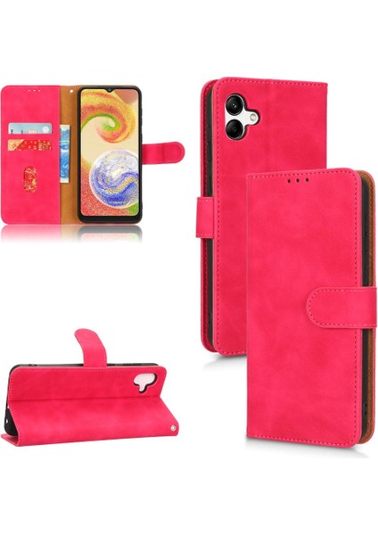 Samsung Galaxy A04 4g Tam Koruma Deri Folio Flip Case (Yurt Dışından)