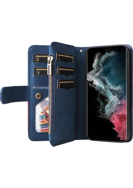 Samsung Galaxy S22 Ultra Iki Renkli Dikiş Dokuz Kart Yuvaları Için Kılıf (Yurt Dışından) fırsatları