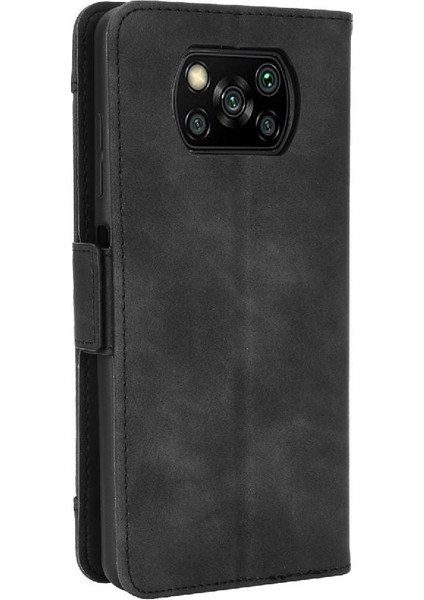 Xiaomi Poco X3 Nfc Ayarlanabilir Ayrılabilir Kart Tutucu Manyetik Kapatma Deri Cüzdan Kapak (Yurt Dışından)