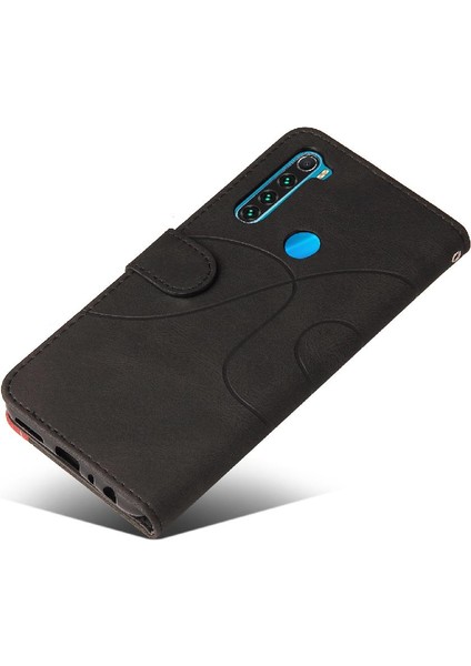 Kart Yuvası Standı Kickstand Koruyucu Pu ile Xiaomi Redmi Not 8 Için Kılıf (Yurt Dışından) modelleri