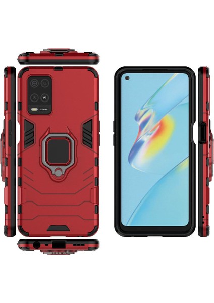 Oppo A54 4g Için Kılıf 360 &deg; Dönen Halka Darbeye Kapak Kickstand Askeri (Yurt Dışından) fiyatları