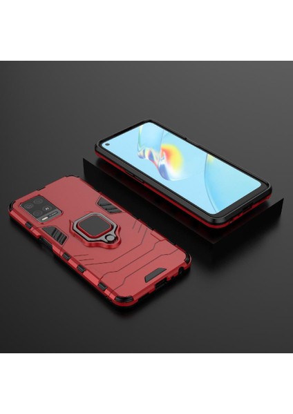 Oppo A54 4g Için Kılıf 360 &deg; Dönen Halka Darbeye Kapak Kickstand Askeri (Yurt Dışından) modelleri
