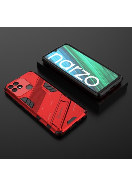 Realme Narzo 50A Kickstand Koruyucu Kapak Için Kılıf Sağlam Askeri (Yurt Dışından) fırsatları