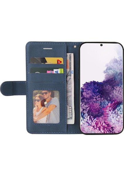 Samsung Galaxy S20 Için Kılıf Pu Deri Flip Folio Kılıf Kickstand Iki Renkli (Yurt Dışından) modelleri
