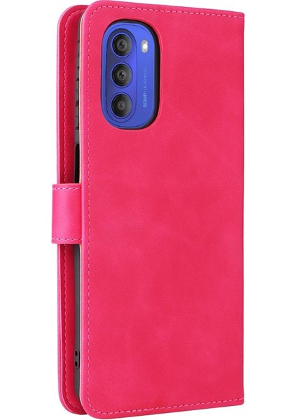 Motorola Moto G51 Deri Folio Flip Case Kart Ekleme Tam Için Kılıf (Yurt Dışından)