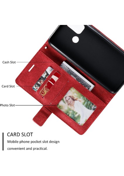 Oppo A53 2020 Kart Tutucu Için Kickstand Manyetik Darbeye Cüzdan Pu (Yurt Dışından) modelleri