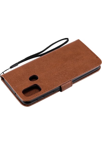 Samsung Galaxy M30S Için Flip Case Klasik Katı Renk Kart Yuvası ile Yüksek (Yurt Dışından)