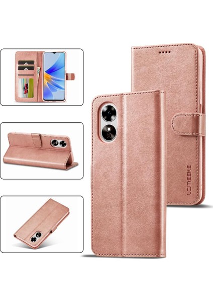 Oppo A17/A17K Kart Yuvaları Cüzdan Için Kılıf Tutucu ile Buzağı Doku Flip (Yurt Dışından)