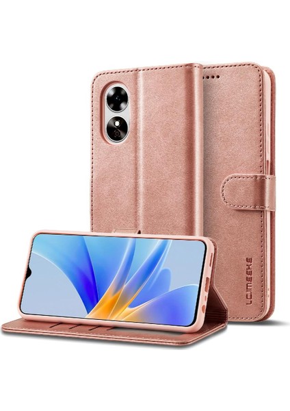 Oppo A17/A17K Kart Yuvaları Cüzdan Için Kılıf Tutucu ile Buzağı Doku Flip (Yurt Dışından)