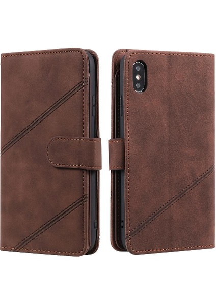IPhone Xs Max Cüzdan Flip Folio Manyetik Pu Deri Bileklik (Yurt Dışından)