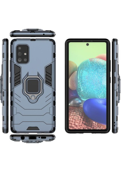Samsung Galaxy A71 5g Darbeye Kapak Için Kılıf 360 &deg; Dönen Halka Askeri (Yurt Dışından) modelleri