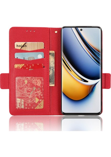 Realme 11 Pro 5g Pu Deri Manyetik Cüzdan Kart Yuvaları Tutucu Için Kılıf (Yurt Dışından)