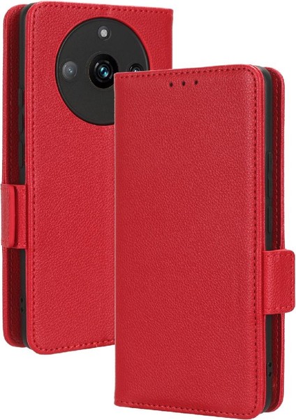 Realme 11 Pro 5g Pu Deri Manyetik Cüzdan Kart Yuvaları Tutucu Için Kılıf (Yurt Dışından)